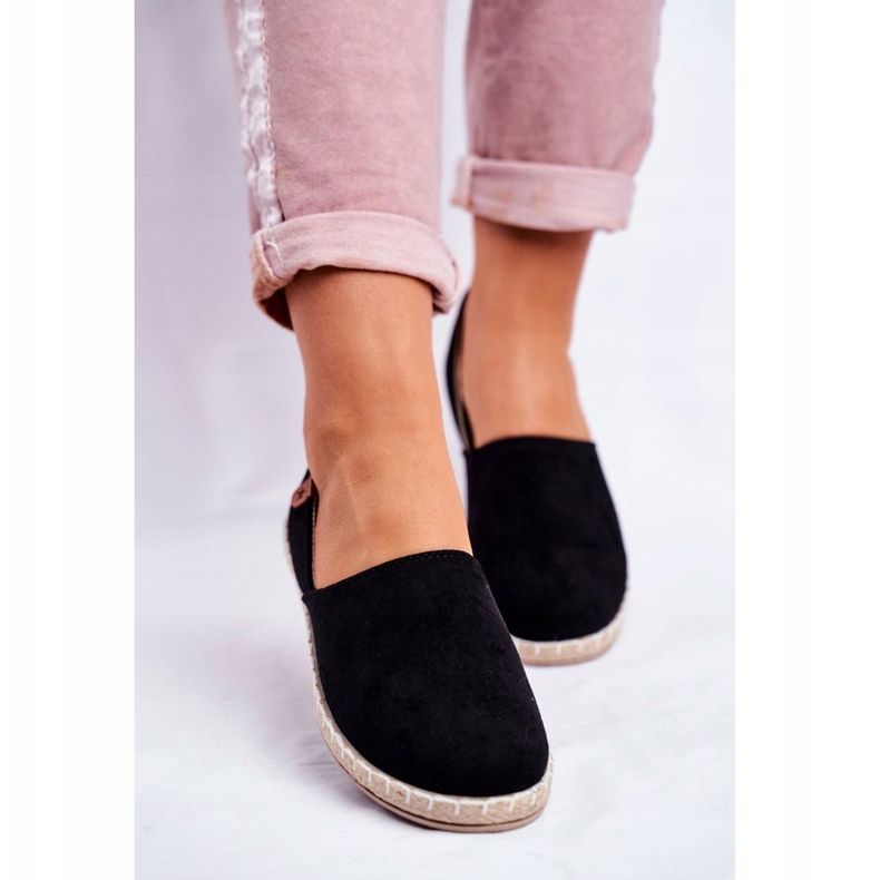 NEWS Women's Black Slip-On Espadrilles 2 NEWS Women's Black Slip-On Espadrilles 2
