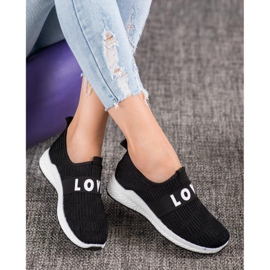 SHELOVET Love Slip-On Shoes black 2