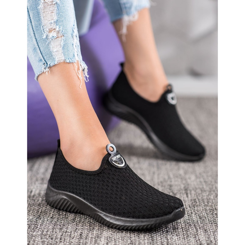 SHELOVET Openwork Sports Shoes black 1