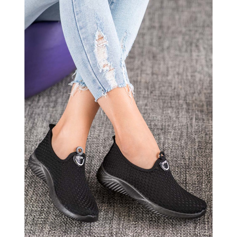 SHELOVET Openwork Sports Shoes black 2