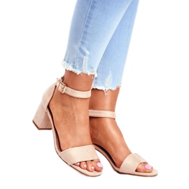 Vinceza Women's Sandals Suede Beige More and More! 1