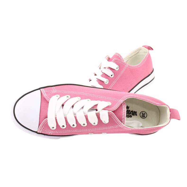 Pink American Club women's shoes tied sneakers 4 Pink American Club women's shoes tied sneakers 4