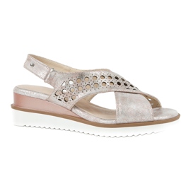 M.Daszyński Metallic pink sandals Daszyński 1838 grey 5