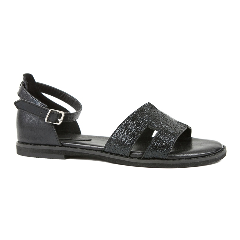 M.Daszyński Black Sandals with a heel Daszyński MR1848-17 5