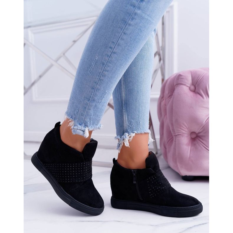 Women's Sneakers Black Lu Boo Sequins PinkSugar 2