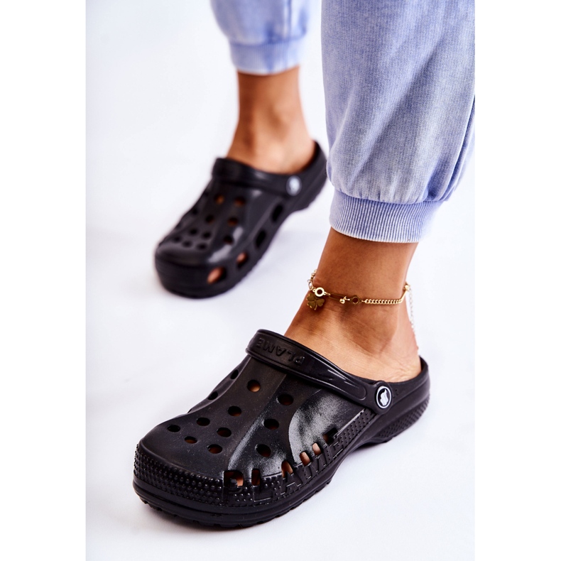 crocs black slippers