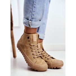 Women's Sneakers Big Star High Warm Camel GG274072 brown 1