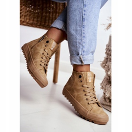Women's Sneakers Big Star High Warm Camel GG274072 brown 2