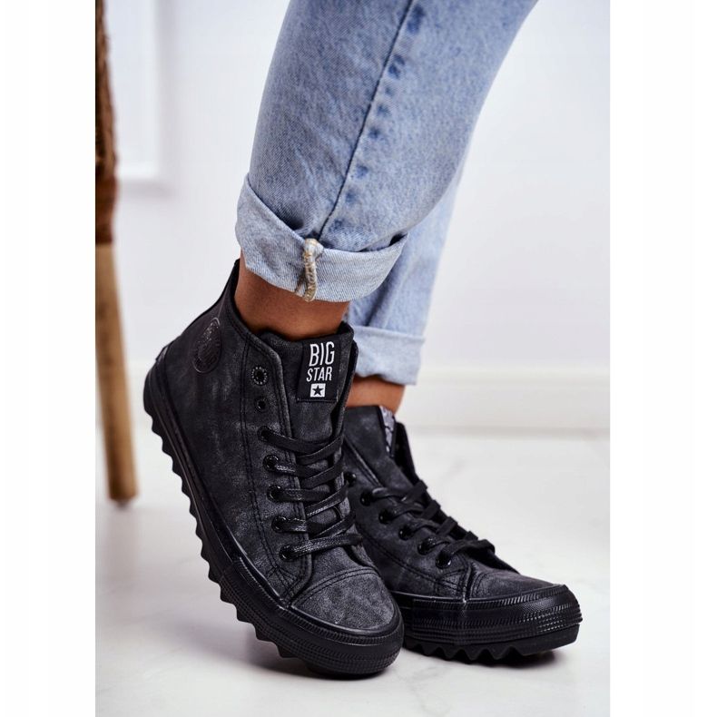 Women's Sneakers Big Star High Warmed Black GG274069 1 Women's Sneakers Big Star High Warmed Black GG274069 1