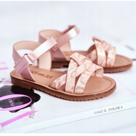 FRROCK Children's Sandals With Velcro For Girls Pink Lilo yellow 3 FRROCK Children's Sandals With Velcro For Girls Pink Lilo yellow 3