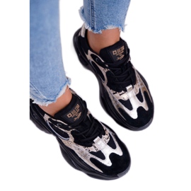 Women's Sport Shoes Big Star by Daniel Lopez Black and Gold FF274A524 yellow 2