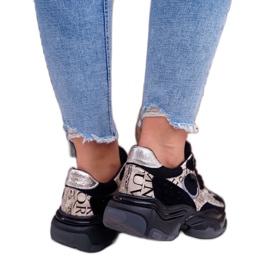 Women's Sport Shoes Big Star by Daniel Lopez Black and Gold FF274A524 yellow 3