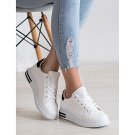 RTX WALK Stylish Eco Leather Sneakers white black 2