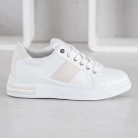 RTX WALK Sneakers With Beige Inserts white pink 2