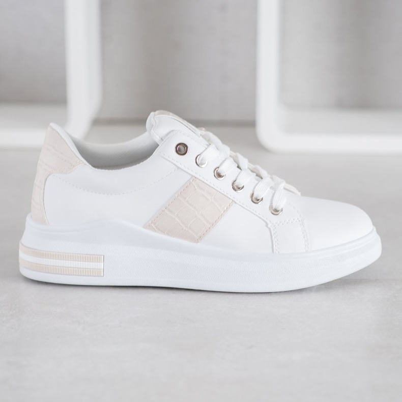 RTX WALK Sneakers With Beige Inserts white pink 2