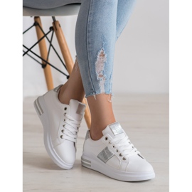 RTX WALK Sneakers With Silver Inserts white grey 2