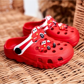 PB2 Children's Slippers Foam Crocs Red Cars Bruno 1