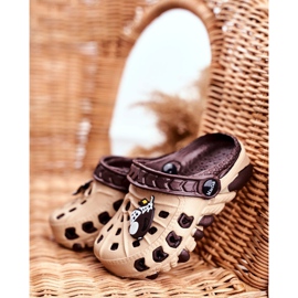 Children's Brown Foam Crocs Brown Plane Donald 1 Children's Brown Foam Crocs Brown Plane Donald 1