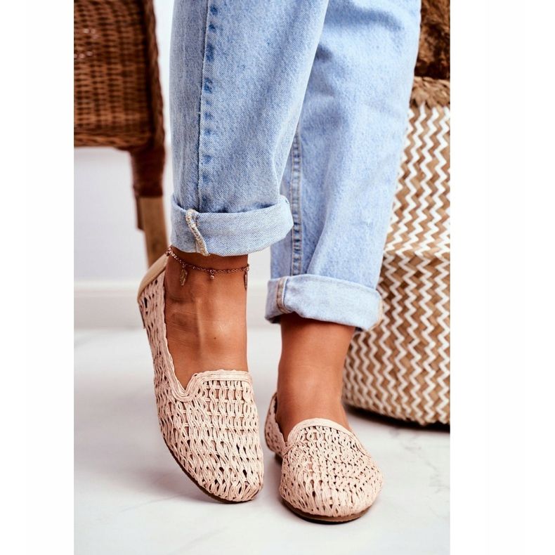 Women's Ballerinas Lu Boo Braided Beige 4Ever 1