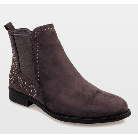 Gray insulated suede boots 6333-2 grey 1