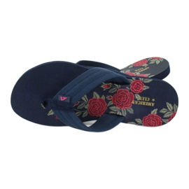 American Club American women's foam flip-flops JP04 red navy blue 2