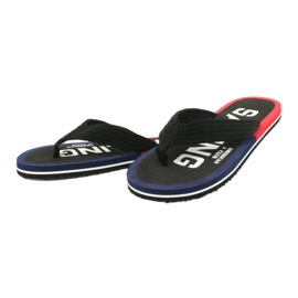 American Club Men's American JP02 flip-flops white black red navy blue 1