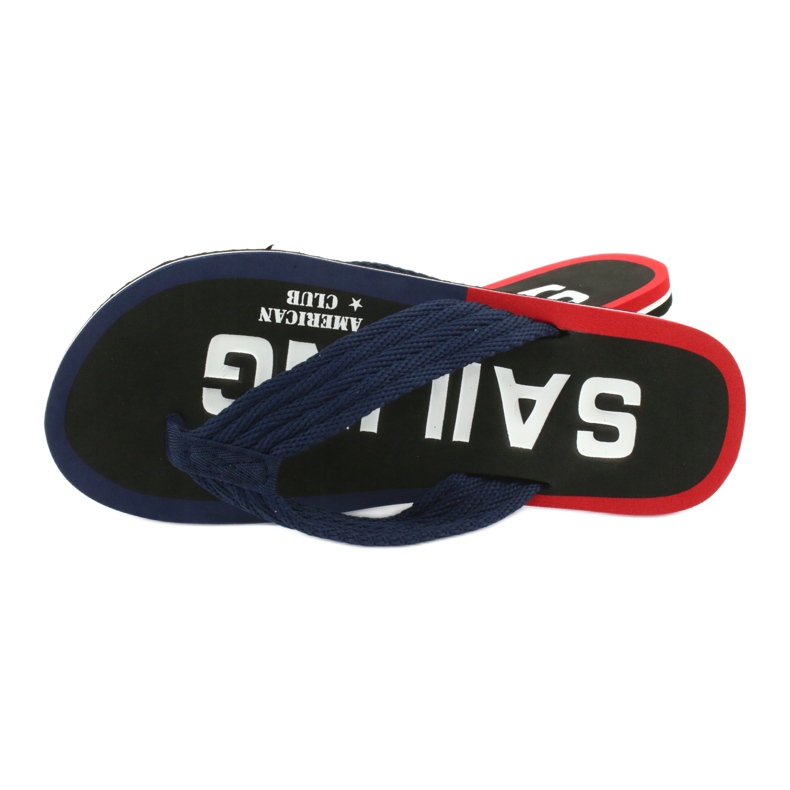 American Club Men's American JP02 flip-flops white black red navy blue 2