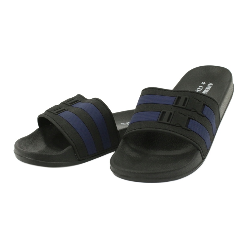 American Club Foam flip flops on the NH16 Black/Navy Black Beach 1