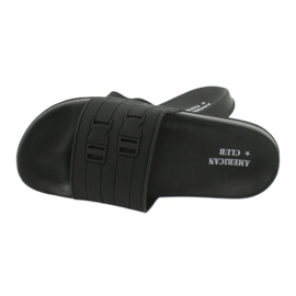 American Club American NH15 men's two-striped swimming pool slippers black 3 American Club American NH15 men's two-striped swimming pool slippers black 3