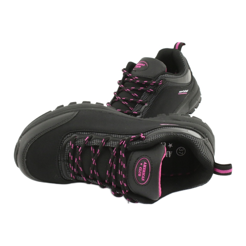 American Club HL05 waterproof softshell sports shoes black pink 3