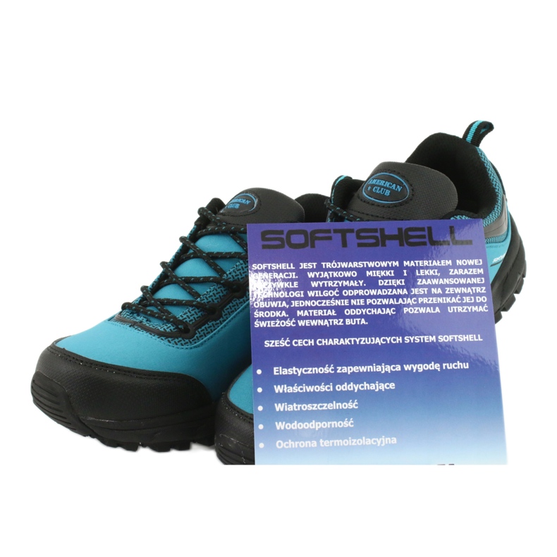 American Club HL05 waterproof softshell sports shoes black blue 5