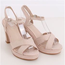 Sandals on a beige post NS033P Beige 2