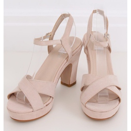 Sandals on a beige post NS033P Beige 1