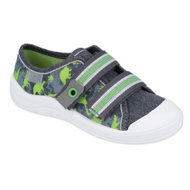 Befado children's shoes 672X067 grey green 1 Befado children's shoes 672X067 grey green 1