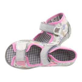 Befado children's slippers 242P097 multicolored pink grey 4