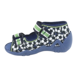 Befado green children's shoes 250P078 white navy blue 1