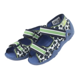 Befado green children's shoes 250P078 white navy blue 2