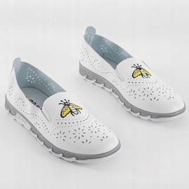 White openwork sneakers with the imprint JH81172-1 1