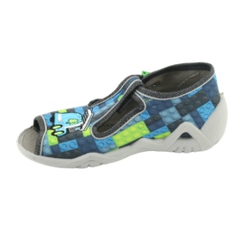 Befado children's shoes 217P104 blue grey green 3