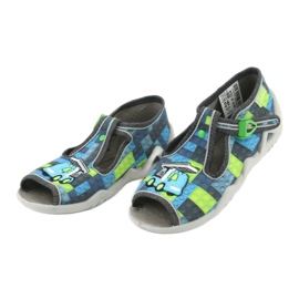 Befado children's shoes 217P104 blue grey green 4
