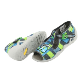 Befado children's shoes 217P104 blue grey green 5