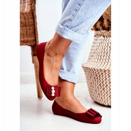 LU BOO Rubber Ballerinas Meliski Bows Red Joleen 1