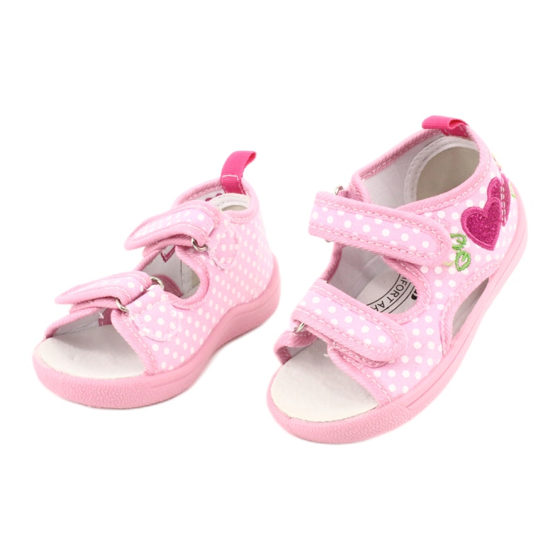 American Club Children's shoes slippers sandals hearts American TEN20 white pink 1 American Club Children's shoes slippers sandals hearts American TEN20 white pink 1