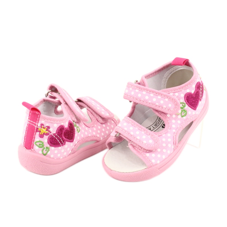 American Club Children's shoes slippers sandals hearts American TEN20 white pink 2 American Club Children's shoes slippers sandals hearts American TEN20 white pink 2