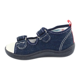 American Club American sandals children's shoes leather insole TEN46 red navy blue 1