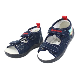 American Club American sandals children's shoes leather insole TEN46 red navy blue 2 American Club American sandals children's shoes leather insole TEN46 red navy blue 2