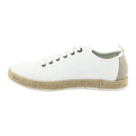 Men's espadrilles Big Star 174155 lace white brown 2 Men's espadrilles Big Star 174155 lace white brown 2