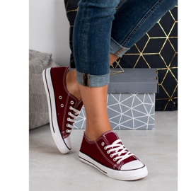 SHELOVET Burgundy Sneakers red 1