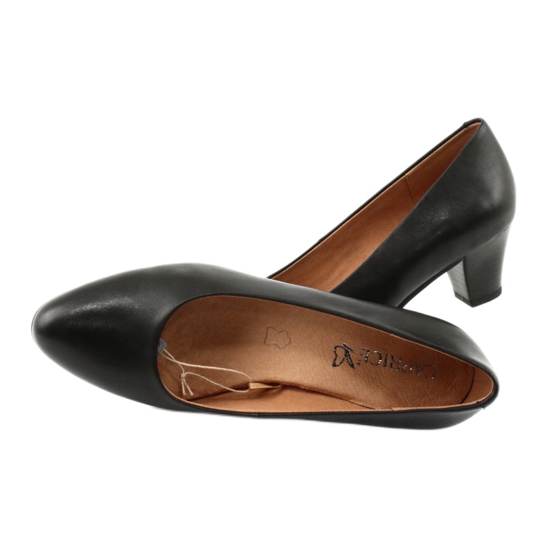 Caprice black pumps for women 22415-25 3
