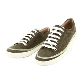 Caprice women's leather sneakers 23654 green 2